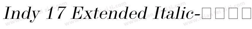 Indy 17 Extended Italic字体转换